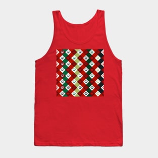 Christmas plaid pattern Tank Top